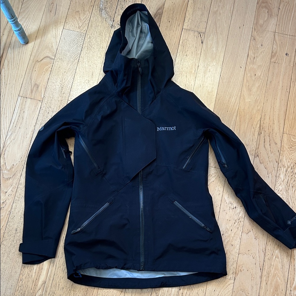 Marmot Women's Black Hooded Ski Jacket shell